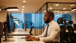 Ergonomic office chair for long working hours used by Nigerian professionals